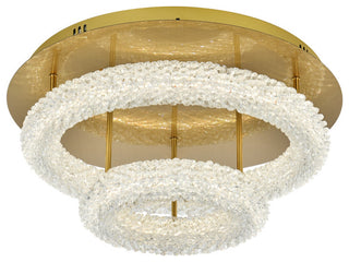 Elegant Lighting 3800F22L2 Bowen 22"W LED Semi-Flush Ceiling - Chrome