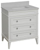 Eleanor 30" Bathroom Vanity, White, Quartz Top