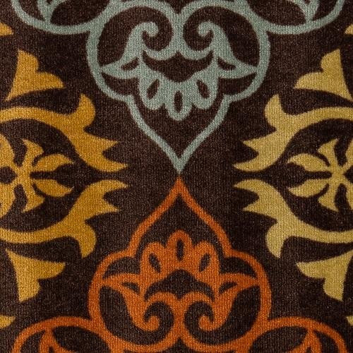 Skid-Resistant Area Rug Kaleidoscope Bloom - Autumn Brown, 2 Ft. x 3 Ft.