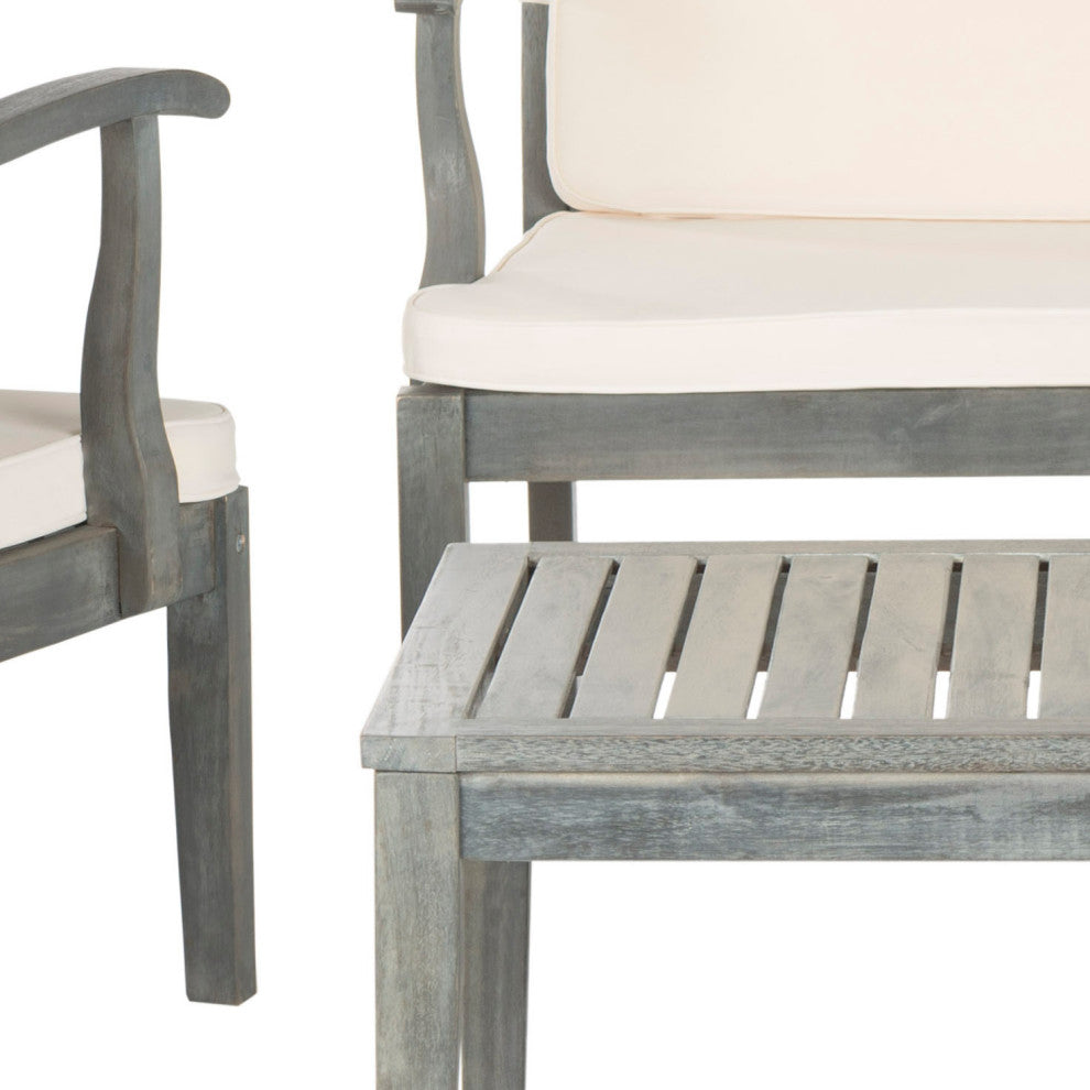 Safavieh Montclair 4-Piece Indoor-Outdoor Living Set, Ash Grey