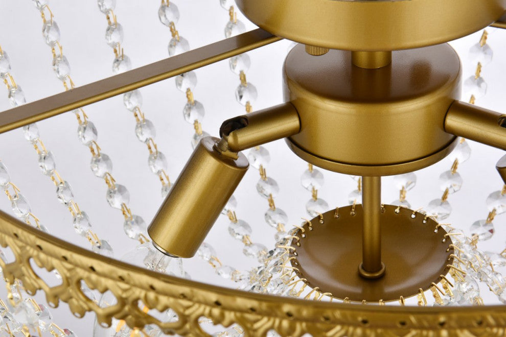 Kaine 16" Flush Mount, Brass
