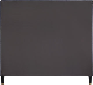 Harlie Velvet Upholstered Bed, Gray, Full