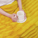 Derby Jumbo Over-Sized Double Sided Faux Fur Throw Blanket, Lemon, 60"x80"
