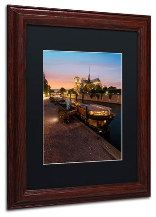 Mathieu Rivrin 'Sunset in Notre Dame de Paris' Matted Framed Art, 11x14