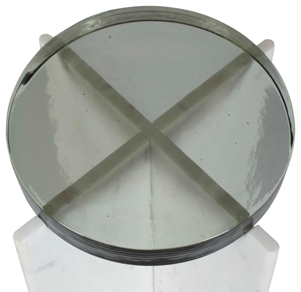 Uttermost Olina Marble Outdoor Accent Table