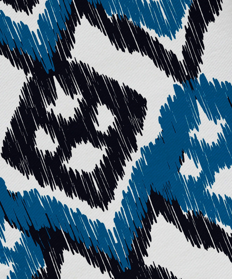 Hipster, Geometric Print Napkin, Black and Blue, Set of 4