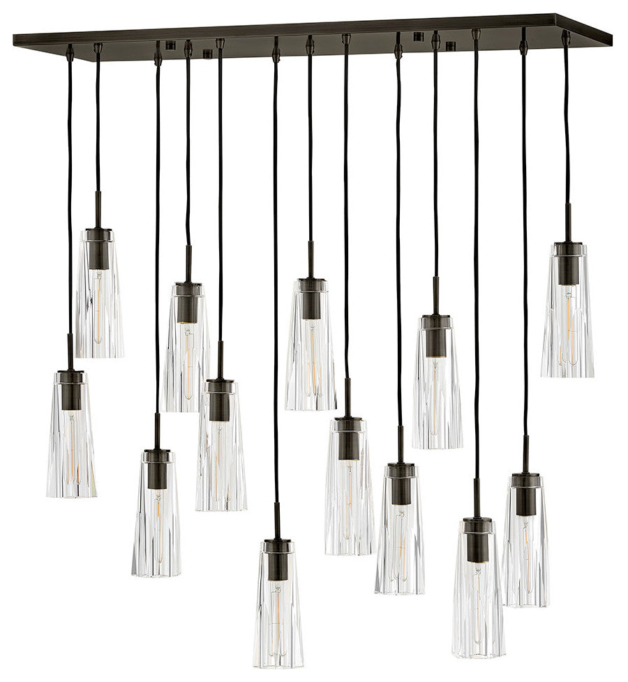 Fredrick Ramond Cosette Medium Thirteen Light Linear, Black Oxide