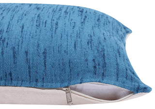 Stacy Garcia Blue Linen Handmade Throw Pillow