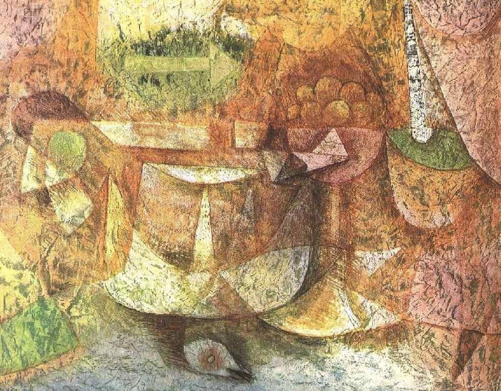 Paul Klee Still Life With Dove, 21"x28" Wall Decal
