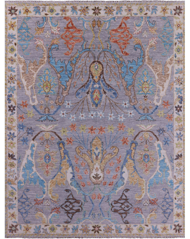 Handmade Turkish Oushak Wool Rug 9' 0" X 11' 11" - Q15821