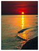 "Setting Sun Giving Color to Waters" Beach Metal Wall Art, 3 Panels, 28"x36"