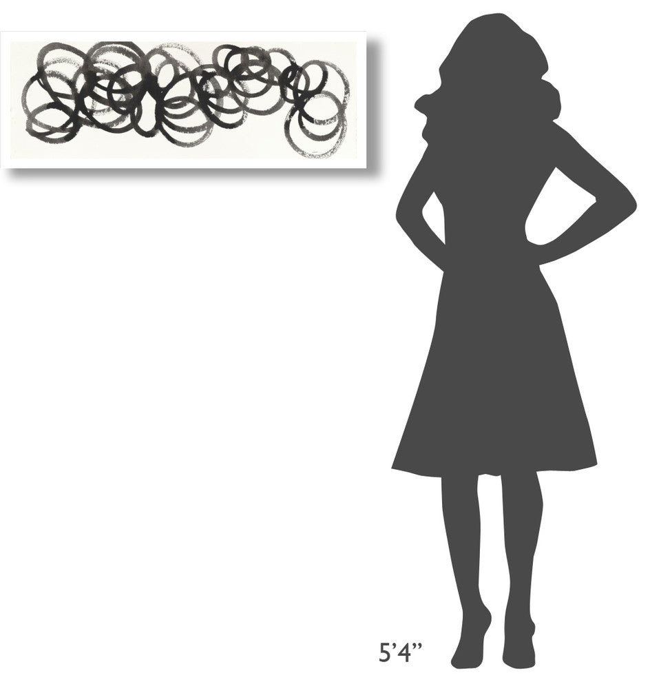 "Swirling Element I" Digital Paper Print by Shirley Novak, 38"x14"
