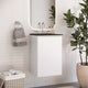 Bryn 18" Wall-Mount Bathroom Vanity, White Black