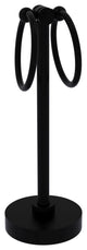 Southbeach Vanity Top 2 Towel Ring Guest Towel Holder, Matte Black