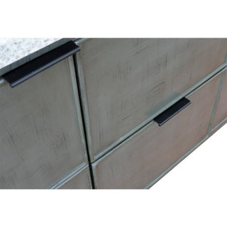 37" Single Wall Mount Vanity, Linen Gray Finish With White Engineered Stone Top