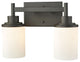 Thomas Lighting Belmar 2-Light Bath, Oil Rubbed Bronze/Opal White