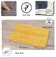 Bathroom Rug Memory Foam Mat 3D Pebble , Yellow Mustard, 32" X 20"