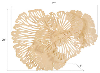 Flower Wall Art, Ivory, Small