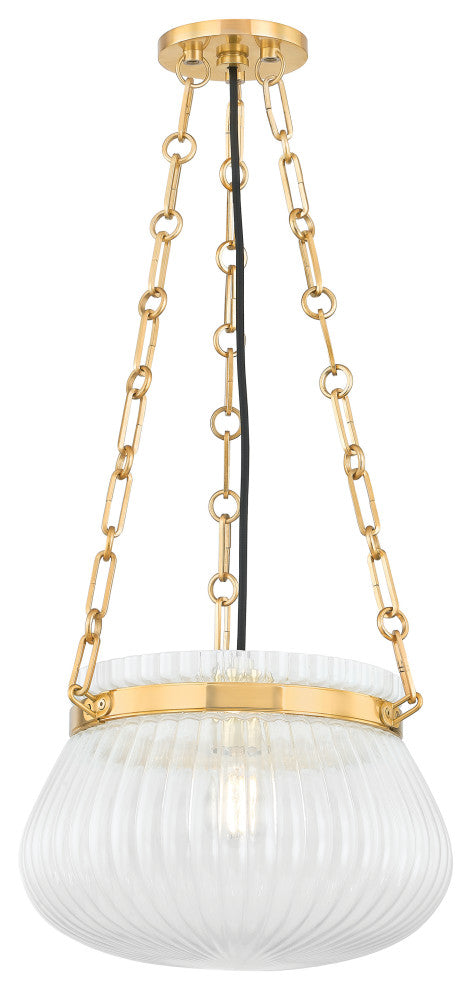 Granby 13" Wide Aged Brass Pendant