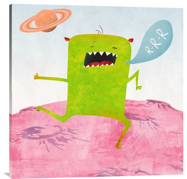 "Alien Friend Number 1" Stretched Canvas Giclee by Skip Teller, 36x36"