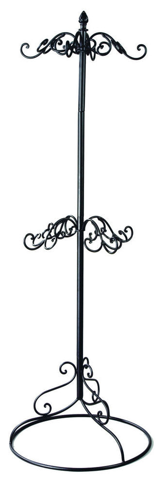 Black Metal 2-tier Coat or Purse Rack