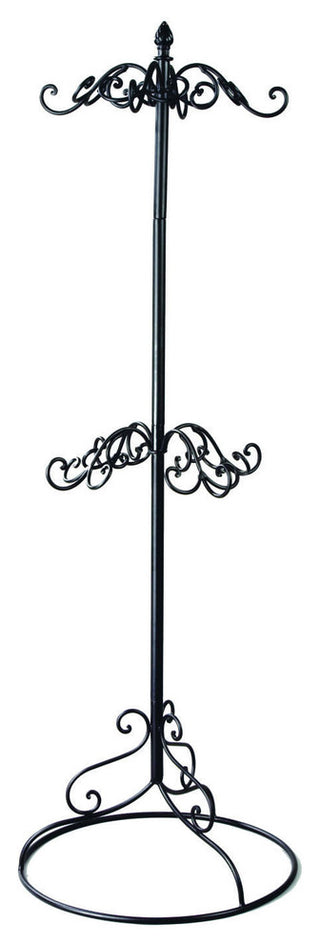 Black Metal 2-tier Coat or Purse Rack