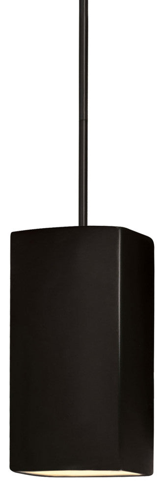 Rectangle Pendant, Carbon Matte Black, Matte Black, Incandescent