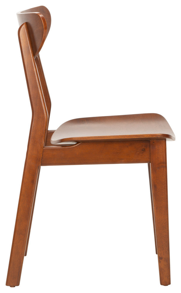 Safavieh Lucca Retro Dining Chair, Set of 2, Walnut