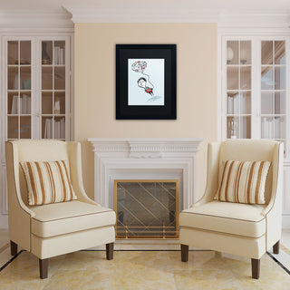 'Love Balloon' Matted Framed Canvas Art by Carla Martell