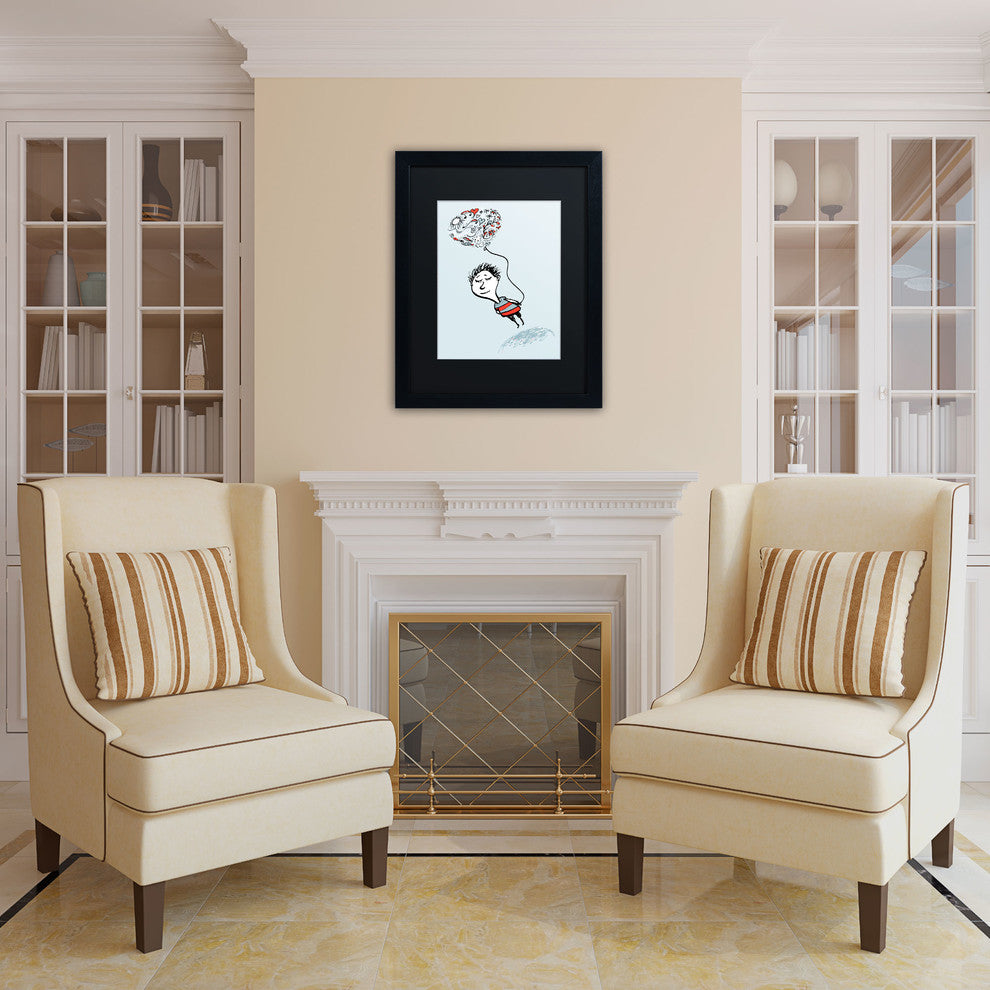 'Love Balloon' Matted Framed Canvas Art by Carla Martell