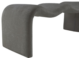 Willow Upholstered Bench, Grey, Chenille Fabric