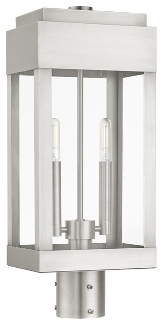 Brushed Nickel Transtional,  Modern Classic, Outdoor Post Top Lantern
