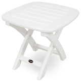 Polywood Nautical 21"x18" Side Table, White