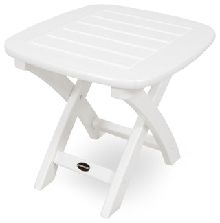 Polywood Nautical 21"x18" Side Table, White