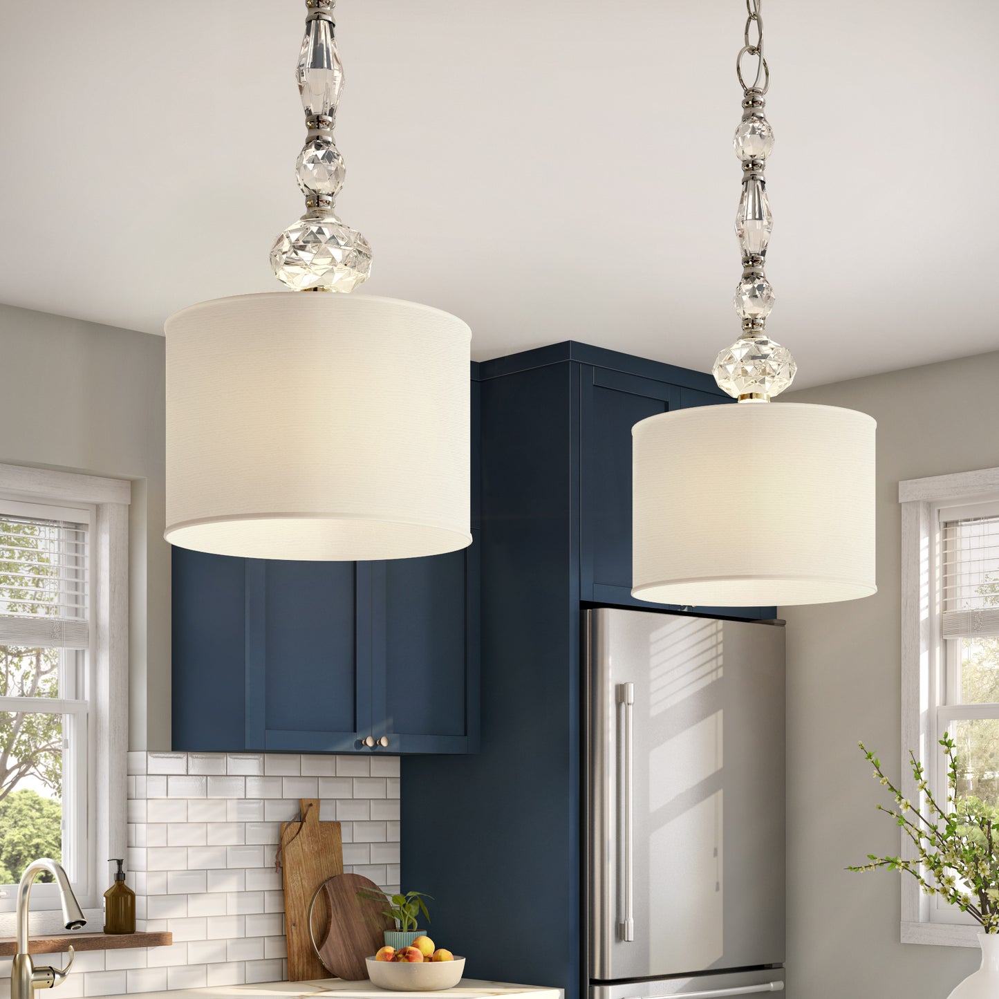 Evi 1-Light Mini-Pendant, Chrome
