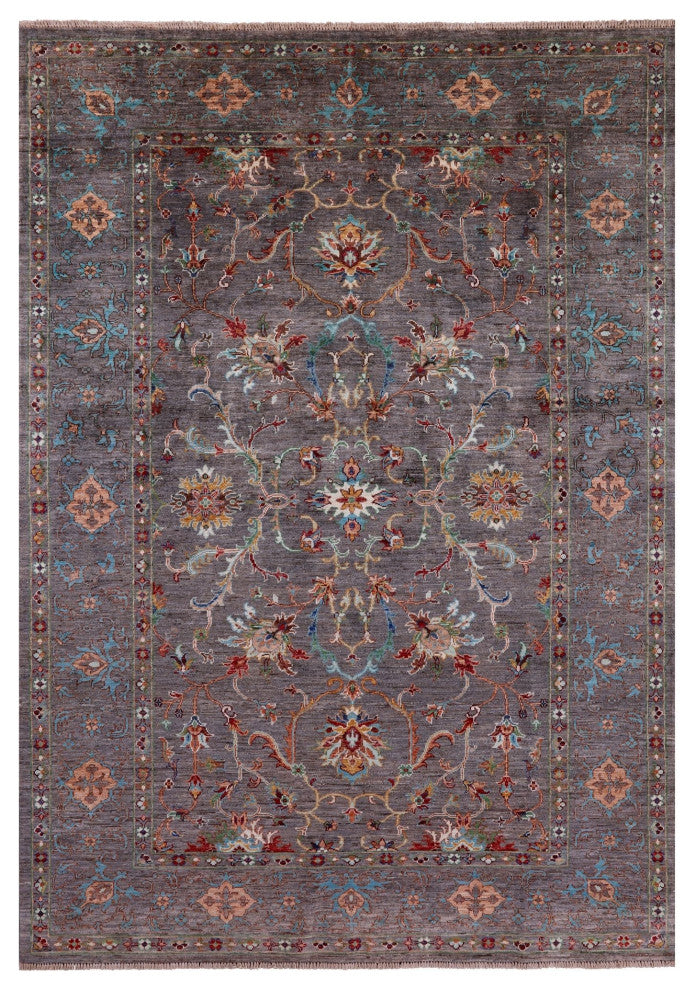 Persian Tabriz Handmade Rug 5' 7" X 8' 0" - Q12155