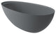 67in Solid Surface Freestanding Bathtub in Matte White, Matte Grey