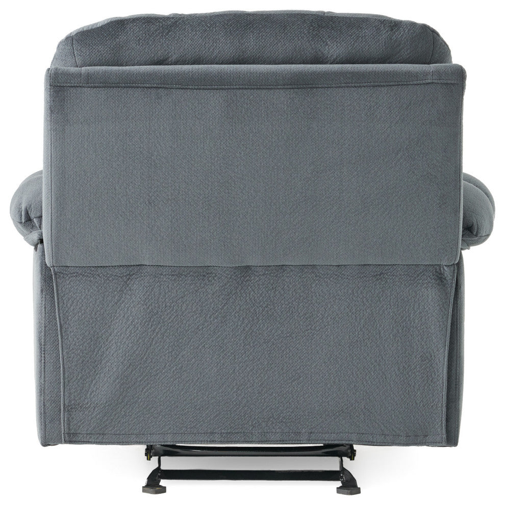 GDF Studio Raymond Steel Gray Fabric Glider Recliner