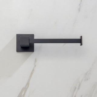 Cube 2-Piece Bathroom Hardware Set, Matte Black