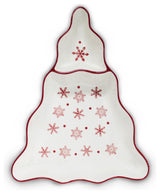 Euro Ceramica Winterfest Chip and Dip Tree Platter