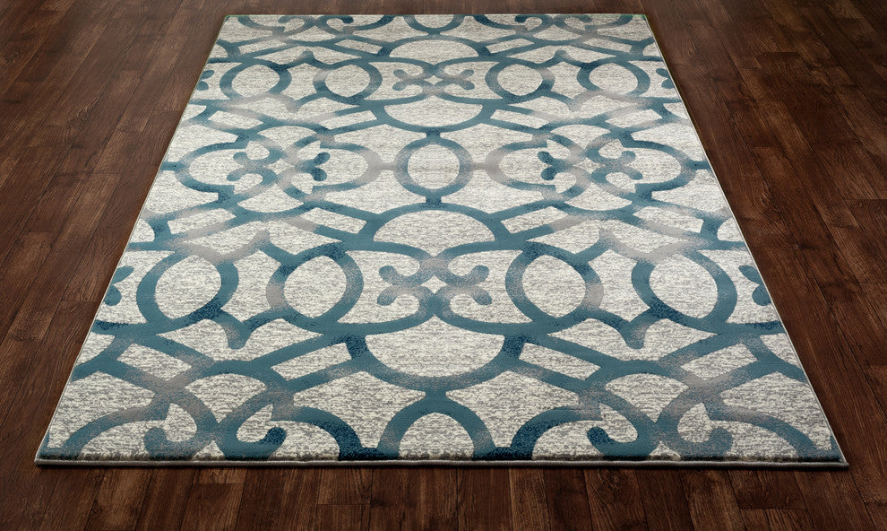 Bastille Trellis Blue 9'2"x12'4" Area Rug
