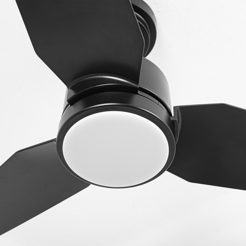 42-inch Modern Black LED Ceiling Fan with Remote