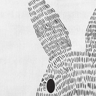 Bow-tie Bunny Easter Decorative Throw Pillow, Ocean Abyss Green, 26x26"