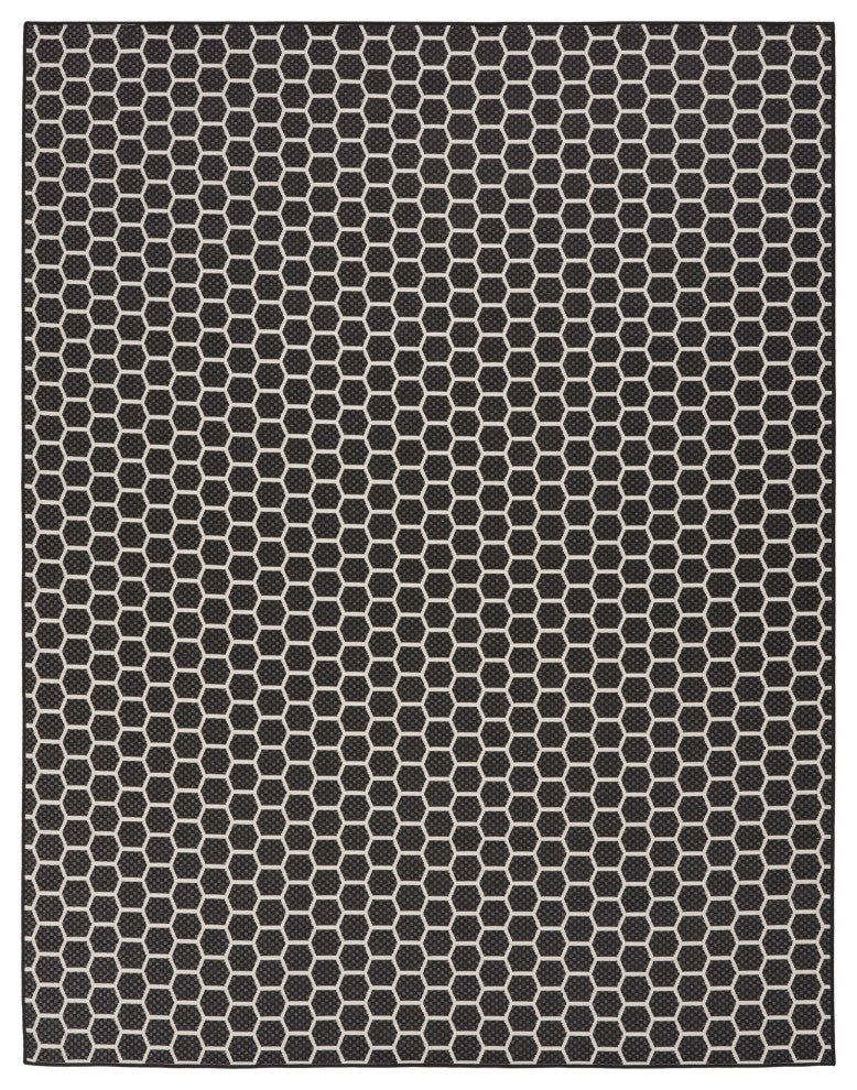 Nourison Twist Reversible 8' x 10' Black Modern Rug