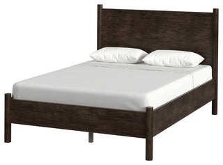 Lennon Rounded Leg Bed, Medium Brown, Queen