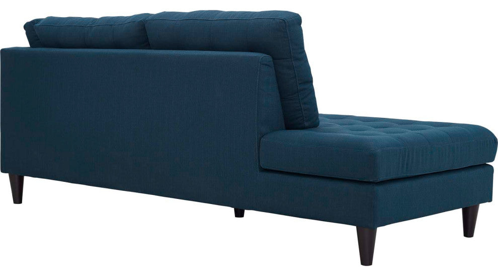 Azure Empress 2 Piece Upholstered Fabric Left Facing Bumper Sectional