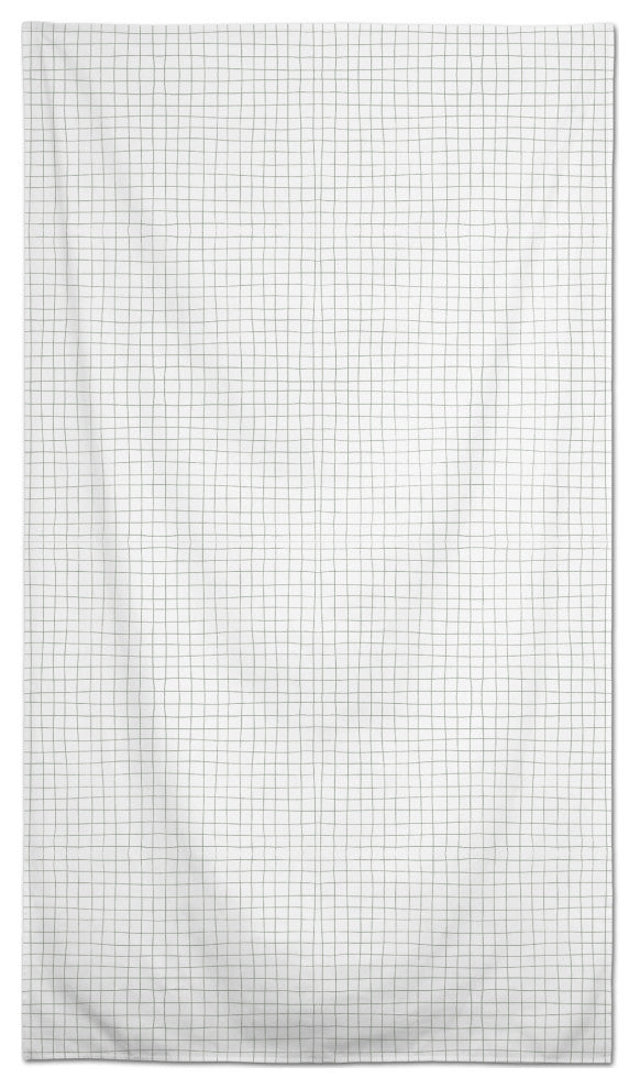 Green Penciled Grid 58 x 102 Outdoor Tablecloth