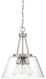 Calhoun 3-Light Satin Nickel Pendant