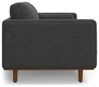 Morrison 89" Sofa and Ottoman Set, Woven-Blend Fabric, Charcoal Gray
