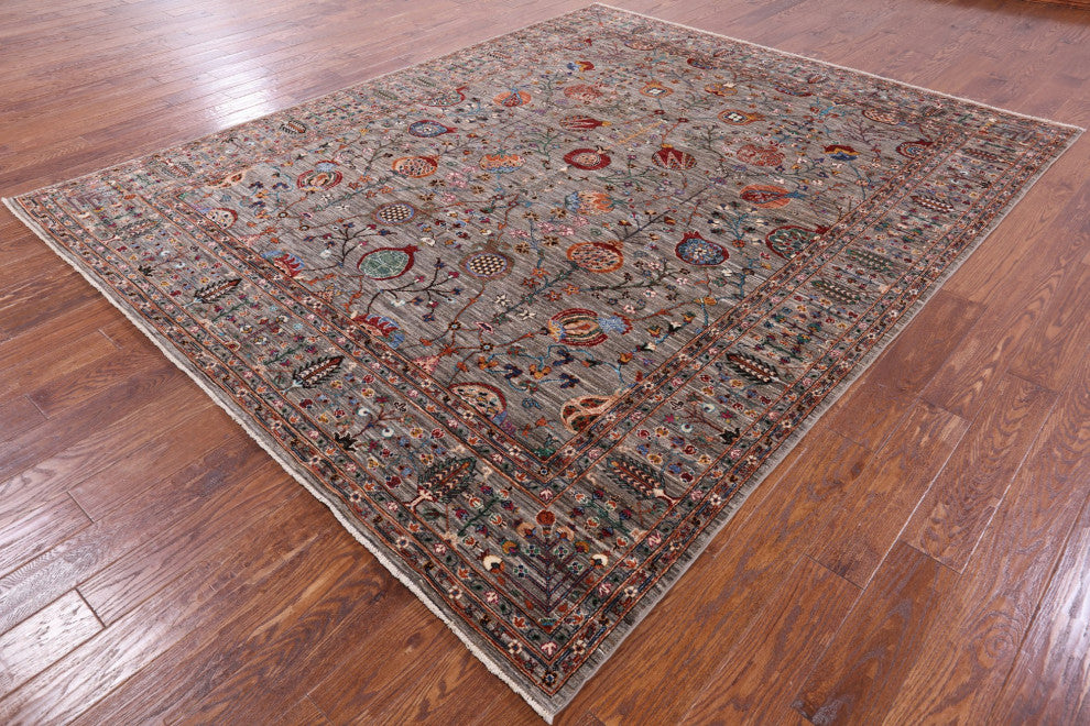 8' 3" X 10' 3" Persian Tabriz Handmade Wool Rug Q8244